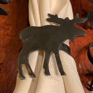 Set of six (6) Moose Napkin Rings